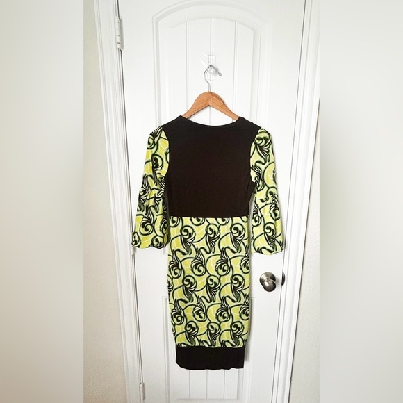 Daniela Corte Puff Sleeve Patterned Dress Size Small - Picture 2 of 2